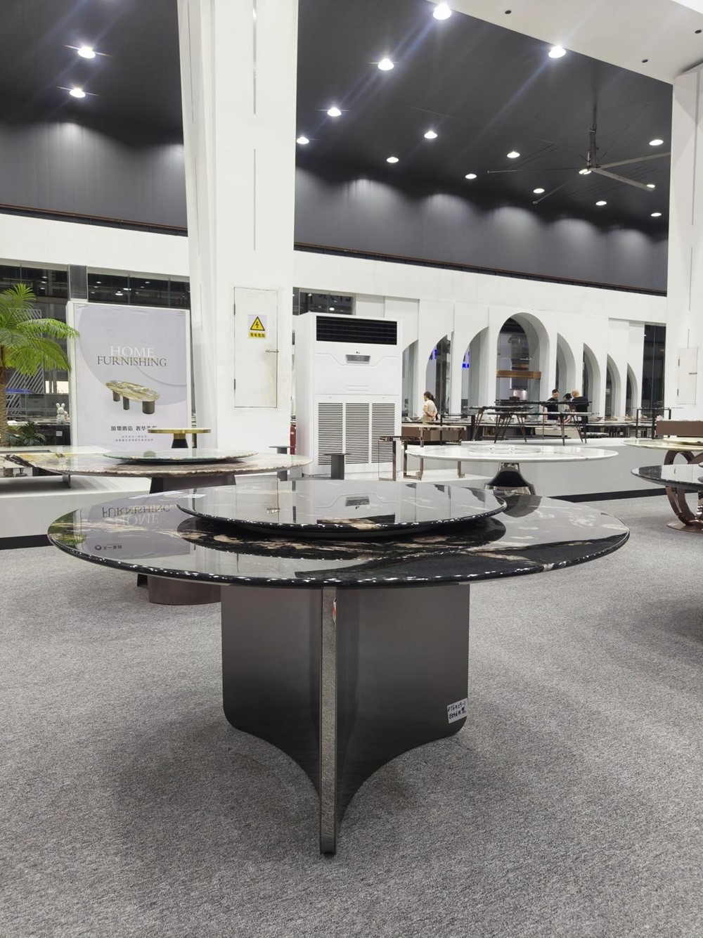 Marble round dining table factory